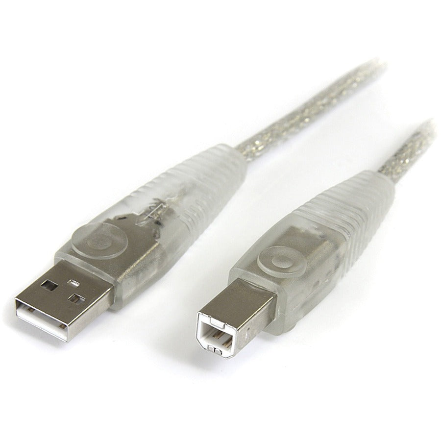 StarTech.com - Câble USB 2.0 transparent - USB Type A (M) à 4 broches - USB Type B (M) à 4 broches - (USB / USB Hi-Speed) - 3 m USB2HAB10T