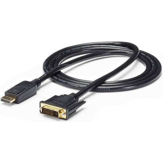 StarTech.com Câble DisplayPort vers DVI de 1,8 m (6 pi), câble adaptateur DisplayPort vers DVI, convertisseur DP vers DVI-D, remplacement pour DP2DVIMM6 DP2DVI2MM6