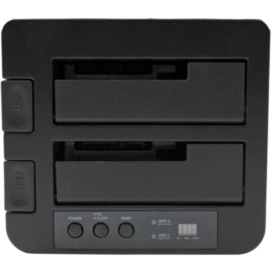 StarTech.com Standalone Hard Drive Duplicator Dock, External Dual Bay HDD/SSD Cloner/Copier, USB 3.0 / eSATA, SATA Disk Cloning / Recovery SDOCK2U33RE