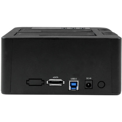 StarTech.com Standalone Hard Drive Duplicator Dock, External Dual Bay HDD/SSD Cloner/Copier, USB 3.0 / eSATA, SATA Disk Cloning / Recovery SDOCK2U33RE