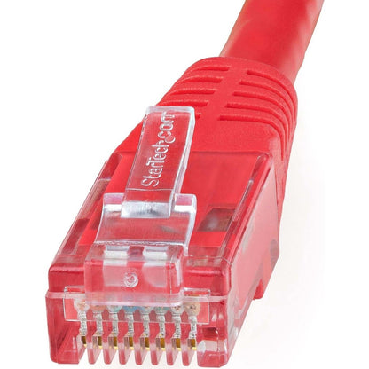 Câble Ethernet CAT6 StarTech.com de 3 m - Gigabit moulé rouge - 100 W PoE UTP 650 MHz - Cordon de raccordement de catégorie 6 Câblage certifié UL/TIA C6PATCH10RD