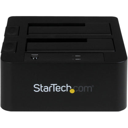 StarTech.com Dual-Bay USB 3.0 / eSATA to SATA Hard Drive Docking Station, 2.5/3.5" SATA III, SSD/HDD Dock, Top-Loading SDOCK2U33EB