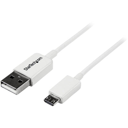 Câble micro USB StarTech.com blanc de 2 m - A vers Micro B USBPAUB2MW