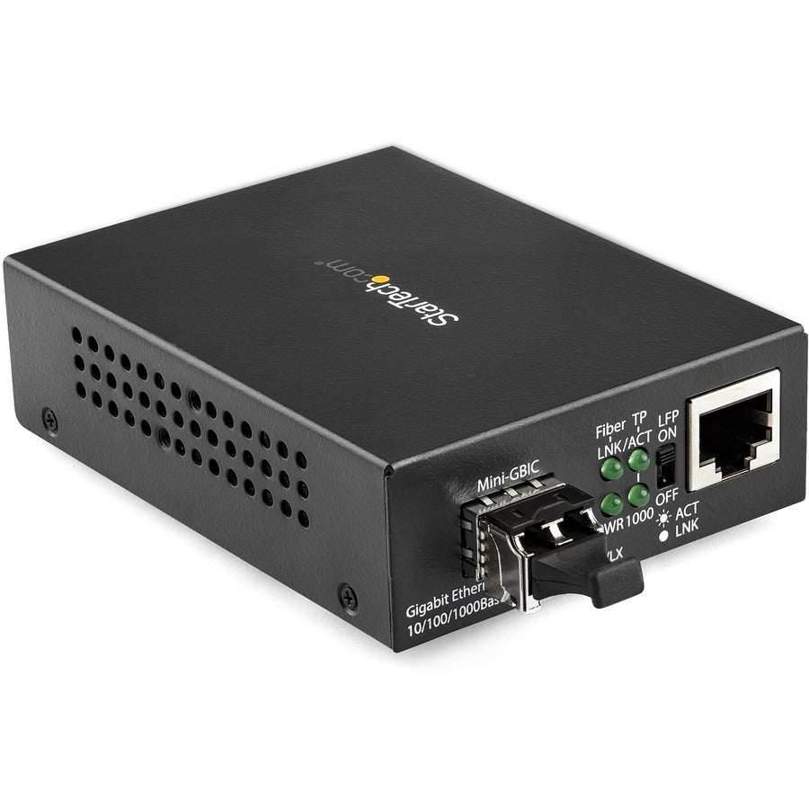 Convertisseur de média fibre optique Gigabit Ethernet StarTech.com - Compact - 850 nm MM LC - 550 m - Avec émetteur-récepteur MM SFP MCM1110MMLC