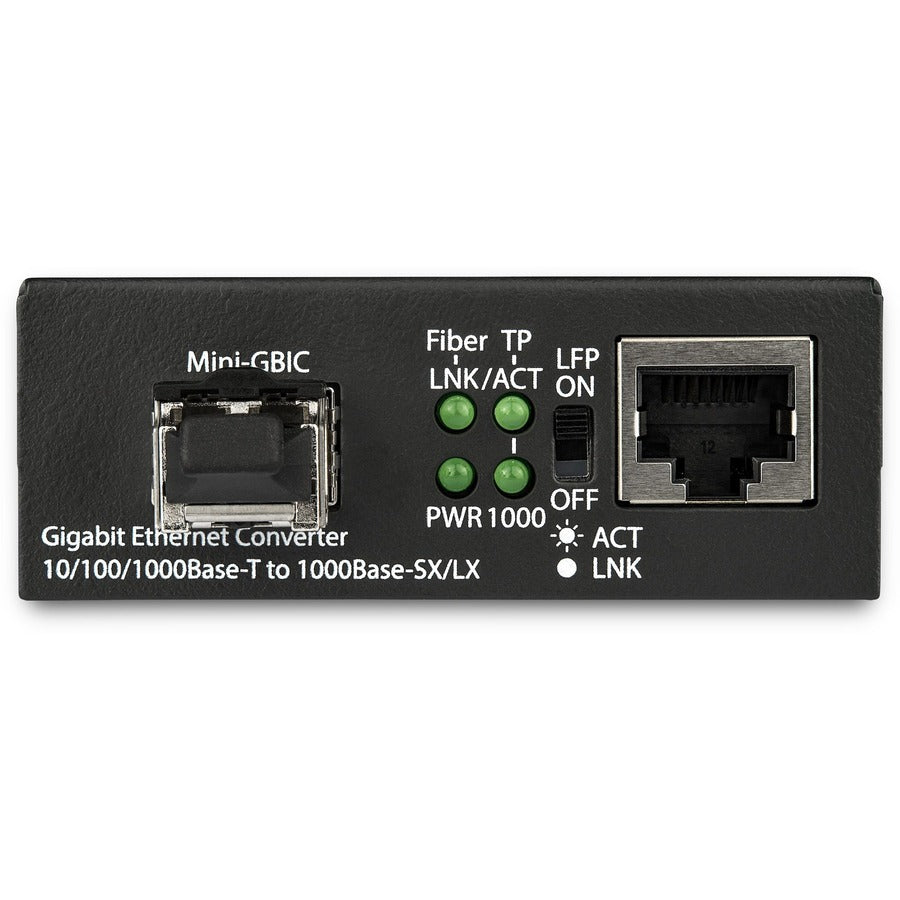 Convertisseur de média fibre optique Gigabit Ethernet StarTech.com - Compact - 850 nm MM LC - 550 m - Avec émetteur-récepteur MM SFP MCM1110MMLC