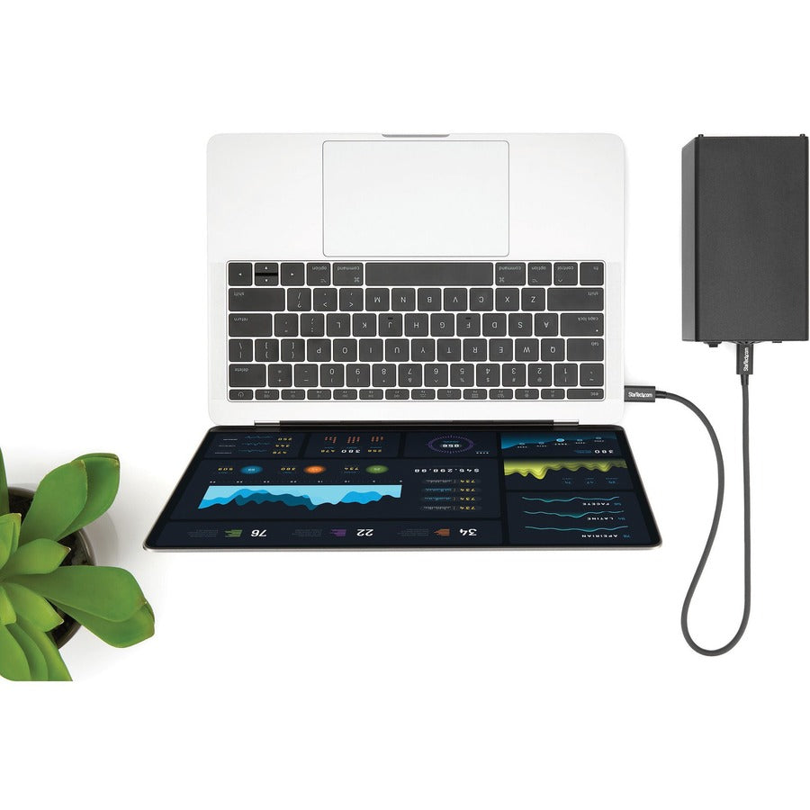 Câble Thunderbolt 3 StarTech.com de 50 cm (1,6 pi), 40 Gbit/s, PD 100 W, vidéo 4K/5K, certifié Thunderbolt, compatible avec TB4/USB 3.2/DisplayPort TBLT34MM50CM