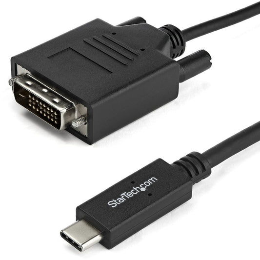 Câble USB-C vers DVI StarTech.com de 1 m - Câble adaptateur vidéo USB Type-C - 1920 x 1200 - Noir CDP2DVIMM1MB