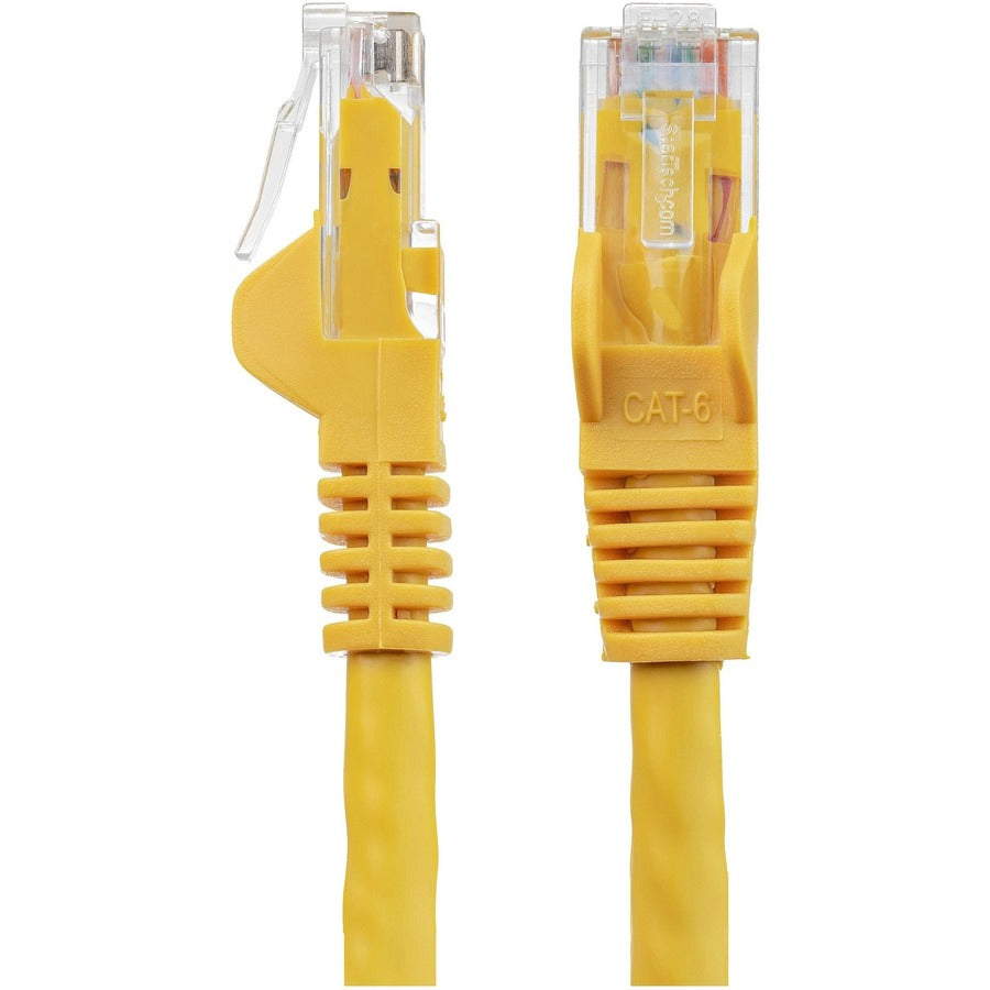 Câble Ethernet CAT6 StarTech.com de 1,5 m - Jaune - Gigabit sans accroc - 100 W PoE UTP 650 MHz - Cordon de raccordement catégorie 6 - Câblage certifié UL/TIA N6PATCH5YL