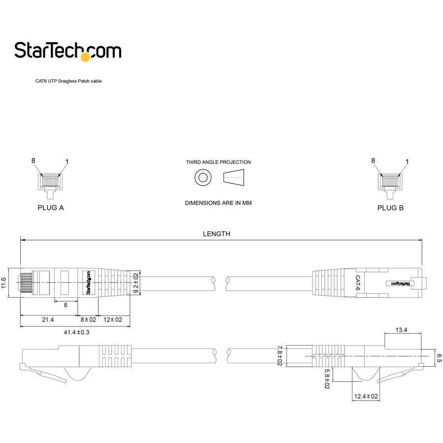 Câble Ethernet CAT6 StarTech.com de 9,1 m - Gigabit sans accroc - 100 W PoE UTP 650 MHz - Cordon de raccordement de catégorie 6 - Câblage certifié UL/TIA N6PATCH30GR