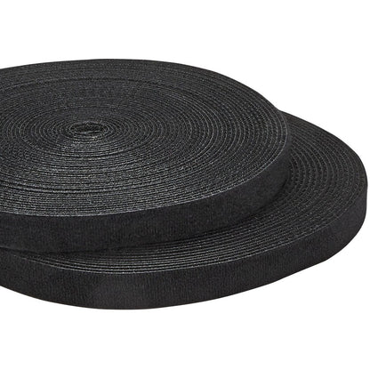 StarTech.com Hook-and-Loop Cable Management Tie - 100 ft. Bulk Roll - Black - Cut-to-Size Cable Wrap / Straps HKLP100