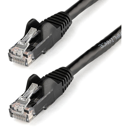 Câble Ethernet CAT6 StarTech.com de 30 cm - Gigabit sans accroc - 100 W PoE UTP 650 MHz - Cordon de raccordement de catégorie 6 - Câblage certifié UL/TIA N6PATCH1BK