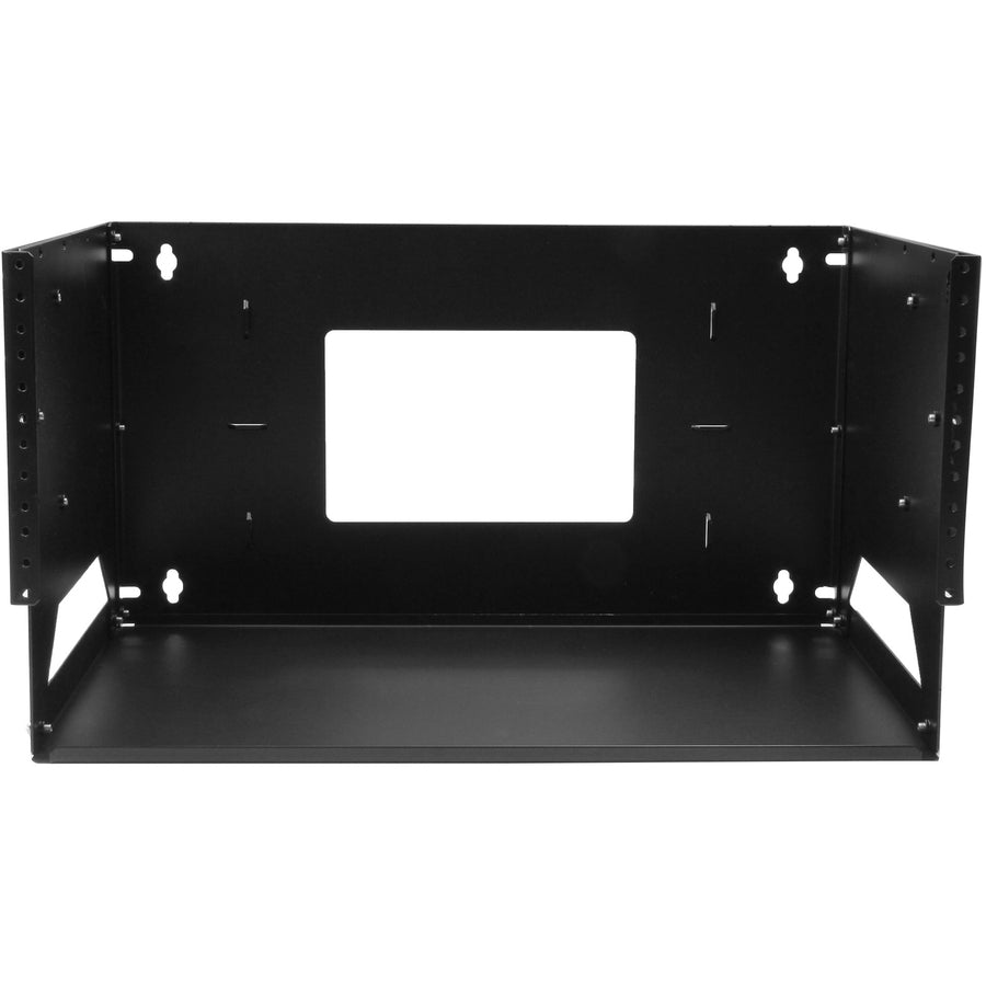StarTech.com Rack réseau mural ouvert à 2 montants 4U avec étagère intégrée et profondeur réglable, rack informatique pour équipement informatique, TAA~ WALLSHELF4U