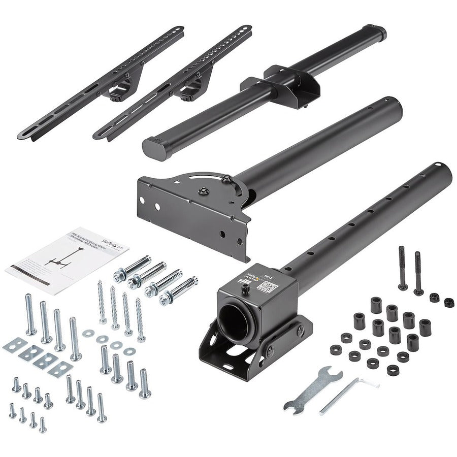 StarTech.com TV Ceiling Mount, Full-Motion Hanging Single Screen Vesa Mount for 32"-75" TVs / Displays - Height Adjustable Telescopic Pole FPCEILPTBSP