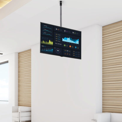 StarTech.com TV Ceiling Mount, Full-Motion Hanging Single Screen Vesa Mount for 32"-75" TVs / Displays - Height Adjustable Telescopic Pole FPCEILPTBSP