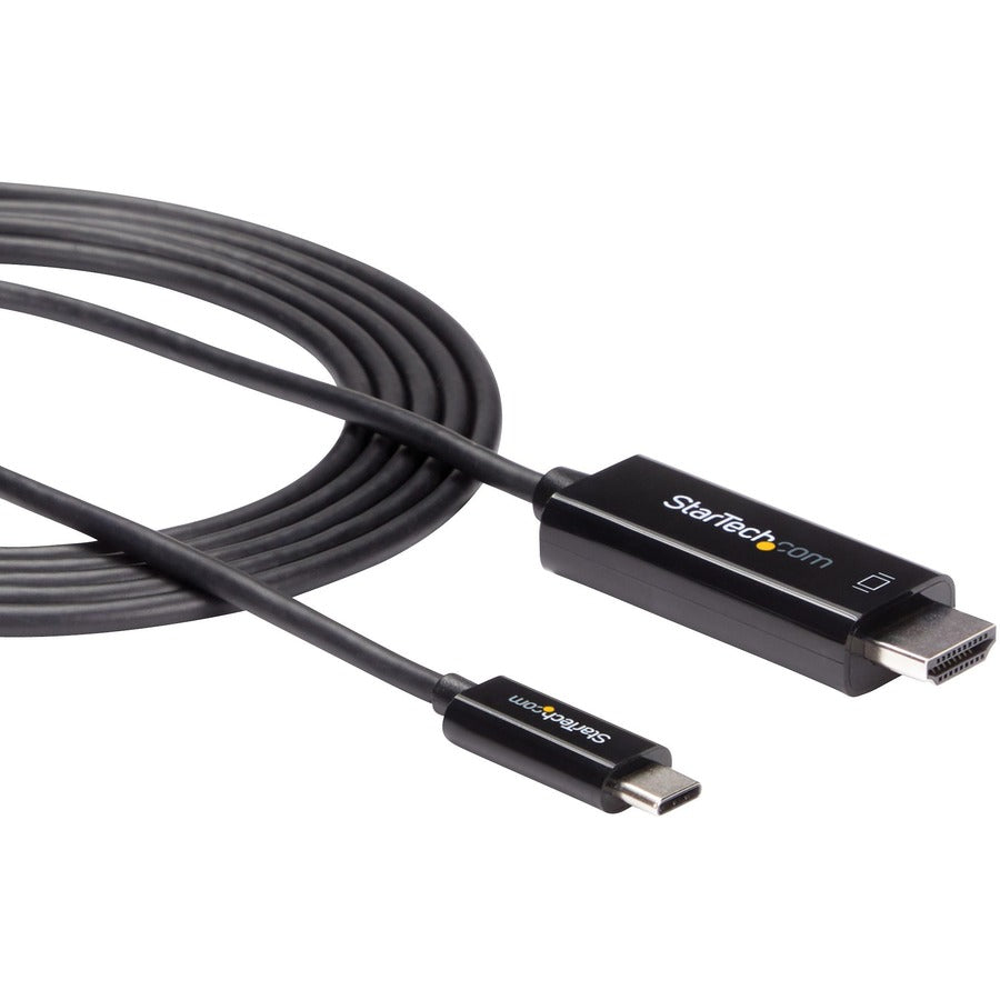 Câble USB C vers HDMI StarTech.com de 2 m - Câble adaptateur d'affichage vidéo USB Type C DP Alt Mode vers HDMI 2.0 4K 60 Hz - Fonctionne avec Thunderbolt 3 CDP2HD2MBNL
