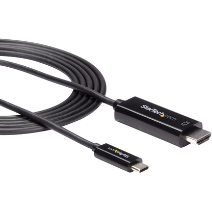Câble USB C vers HDMI StarTech.com de 2 m - Câble adaptateur d'affichage vidéo USB Type C DP Alt Mode vers HDMI 2.0 4K 60 Hz - Fonctionne avec Thunderbolt 3 CDP2HD2MBNL