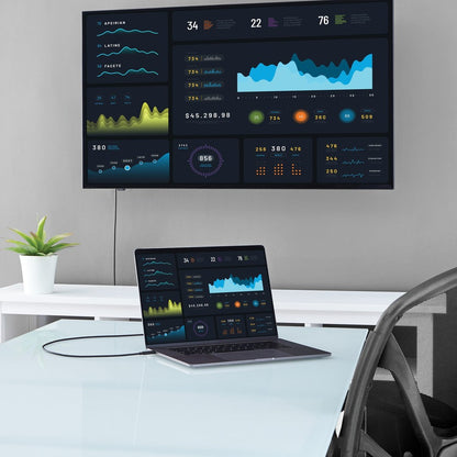 Câble USB C vers HDMI StarTech.com de 2 m - Câble adaptateur d'affichage vidéo USB Type C DP Alt Mode vers HDMI 2.0 4K 60 Hz - Fonctionne avec Thunderbolt 3 CDP2HD2MBNL