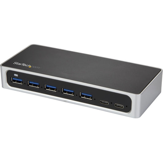 StarTech.com Hub USB C 7 ports avec charge rapide - 5 x USB-A et 2 x USB-C (USB 3.0 SuperSpeed ​​5 Gbit/s) - Hub adaptateur USB 3.2 Gen 1 - Auto-alimenté HB30C5A2CSC