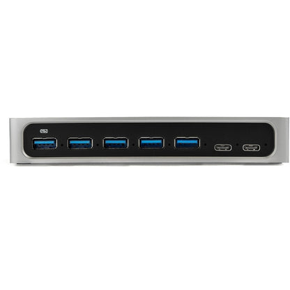 StarTech.com Hub USB C 7 ports avec charge rapide - 5 x USB-A et 2 x USB-C (USB 3.0 SuperSpeed ​​5 Gbit/s) - Hub adaptateur USB 3.2 Gen 1 - Auto-alimenté HB30C5A2CSC