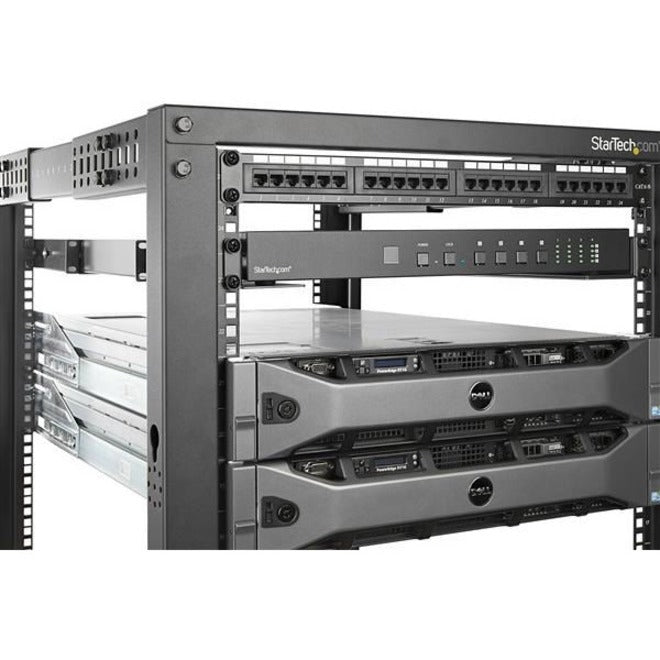 StarTech.com Rails de rack de serveur 1U 19" 24-36" à profondeur réglable / Kit de rails de montage en rack universels à 4 montants pour équipement réseau/serveur/onduleur UNIRAILS1UB