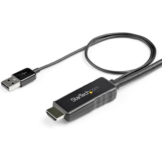 StarTech.com Câble HDMI vers DisplayPort 4K 30 Hz de 2 m (6 pi) - Câble adaptateur HDMI 1.4 vers DP 1.2 actif avec audio - Convertisseur vidéo alimenté par USB HD2DPMM2M