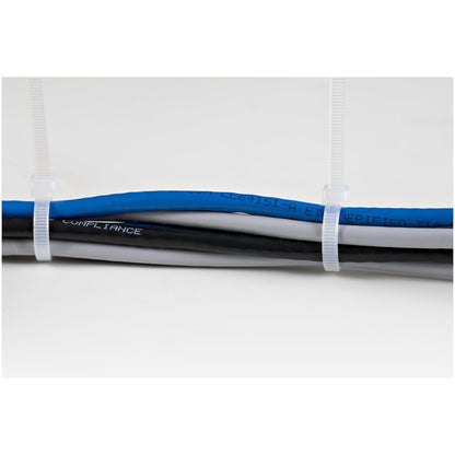 StarTech.com 10"(25cm) Cable Ties, 2-5/8"(68mm) Dia, 50lb(22kg) Tensile Strength, Nylon Self Locking Ties, UL Listed, 100 Pack, White CBMZT10N