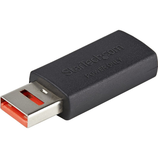 StarTech.com Adaptateur de blocage de données USB de chargement sécurisé, USB-A mâle/femelle Adaptateur de charge/alimentation uniquement pour téléphone/tablette USBSCHAAMF