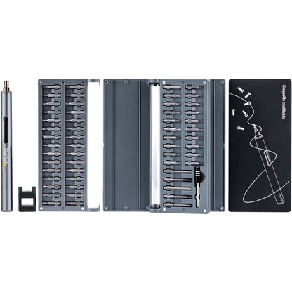 StarTech.com Jeu de tournevis de précision électrique 55 embouts, sans fil/alimenté par batterie, kit de tournevis à embout magnétique pour réparation d'ordinateur portable/ordinateur/téléphone CTK55PCEDRIVE