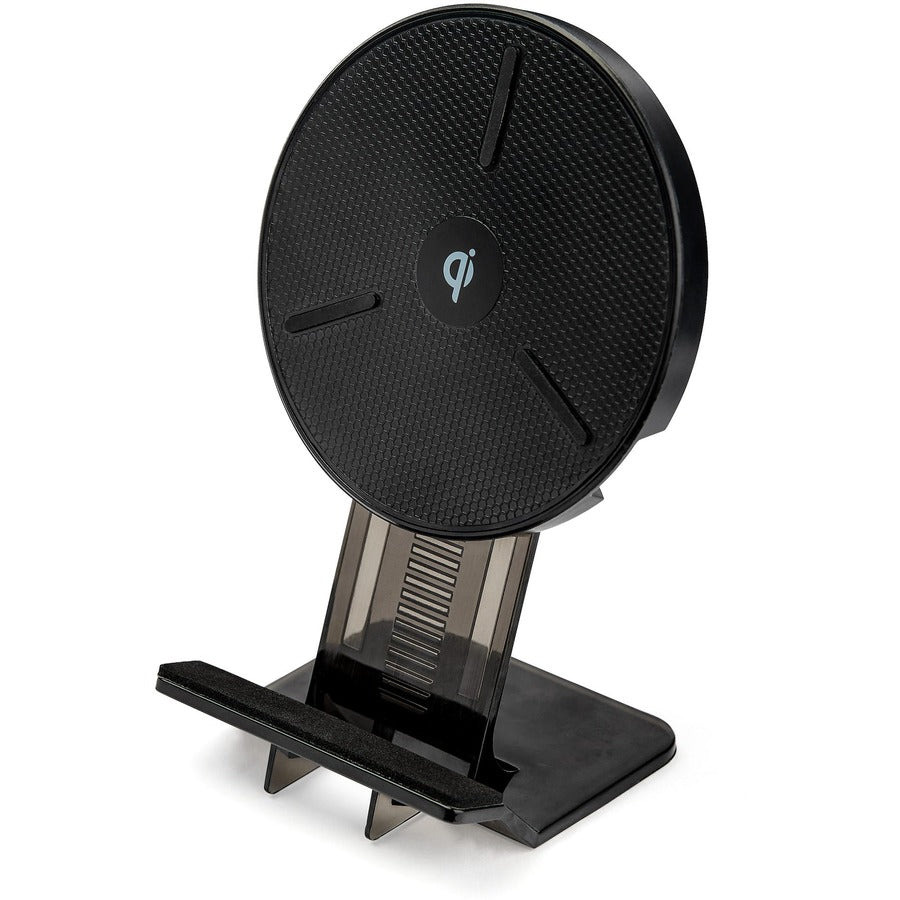 StarTech.com Support de charge sans fil Qi 15 W, support ou support de charge sans fil universel certifié Qi, pour iPhone/Samsung Galaxy/Google Pixel QWCHSTAND