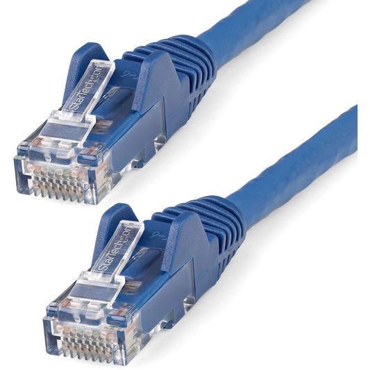 Câble Ethernet CAT6 StarTech.com de 2 m, LSZH (faible émission de fumée et zéro halogène) 10 GbE anti-accroc 100 W PoE UTP RJ45 bleu, cordon de raccordement réseau, ETL N6LPATCH7BL