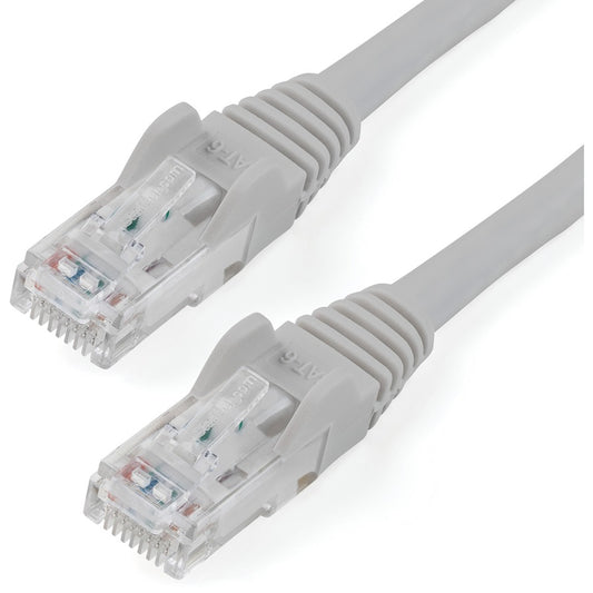 Câble Ethernet CAT6 StarTech.com de 7,6 m - Gigabit sans accroc - 100 W PoE UTP 650 MHz - Cordon de raccordement de catégorie 6 - Câblage certifié UL/TIA N6PATCH25GR