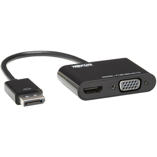 Adaptateur convertisseur DisplayPort vers HDMI VGA Tripp Lite 4K x 2K DP vers HDMI VGA DPort 1.2 P136-06N-HV-V2