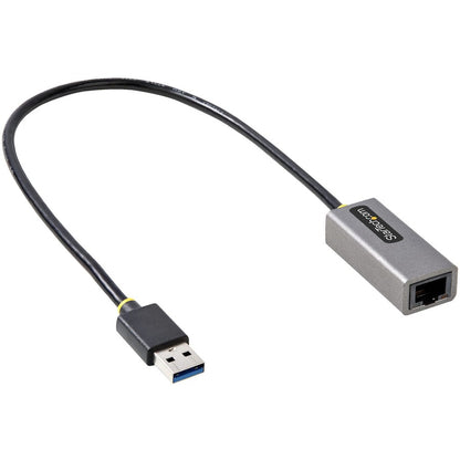 StarTech.com USB to Ethernet Adapter, USB 3.0 to 10/100/1000 Gigabit Ethernet LAN Adapter, 1ft/30cm Attached Cable, USB to RJ45 Adapter USB31000S2
