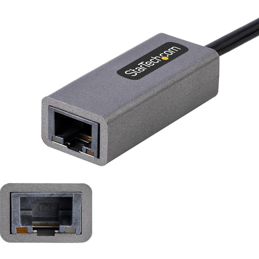 StarTech.com USB to Ethernet Adapter, USB 3.0 to 10/100/1000 Gigabit Ethernet LAN Adapter, 1ft/30cm Attached Cable, USB to RJ45 Adapter USB31000S2