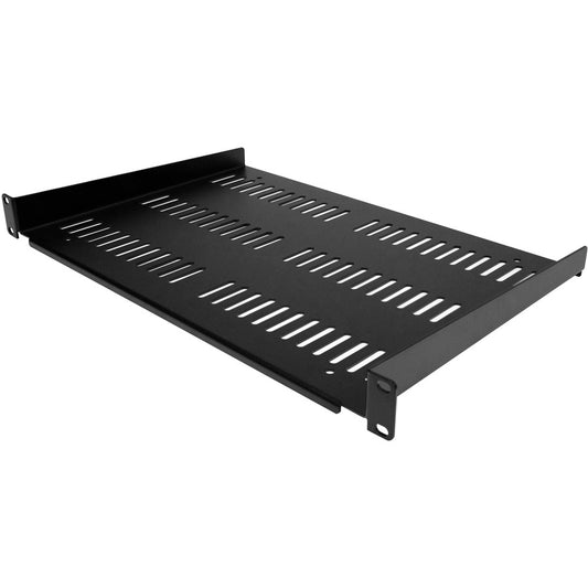 StarTech.com Étagère pour rack de serveur ventilée 1U - Plateau de montage en rack cantilever fixe de 30,5 cm de profondeur pour boîtier de données/audiovisuel/réseau de 48,3 cm avec écrous à cage SHELF-1U-12-FIXED-V
