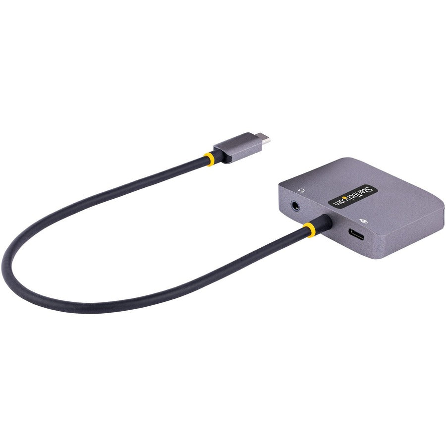 StarTech.com USB C Video Adapter, USB C to HDMI VGA Multiport Adapter, 3.5mm Audio, 4K 60Hz HDR, 100W PD 3.0 PT, USB C Display Adapter 122-USBC-HDMI-4K-VGA