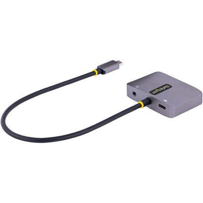 StarTech.com USB C Video Adapter, USB C to HDMI VGA Multiport Adapter, 3.5mm Audio, 4K 60Hz HDR, 100W PD 3.0 PT, USB C Display Adapter 122-USBC-HDMI-4K-VGA