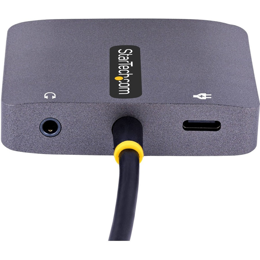 StarTech.com USB C Video Adapter, USB C to HDMI VGA Multiport Adapter, 3.5mm Audio, 4K 60Hz HDR, 100W PD 3.0 PT, USB C Display Adapter 122-USBC-HDMI-4K-VGA