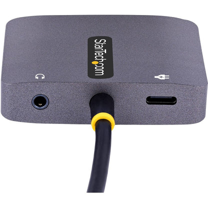 StarTech.com USB C Video Adapter, USB C to HDMI VGA Multiport Adapter, 3.5mm Audio, 4K 60Hz HDR, 100W PD 3.0 PT, USB C Display Adapter 122-USBC-HDMI-4K-VGA