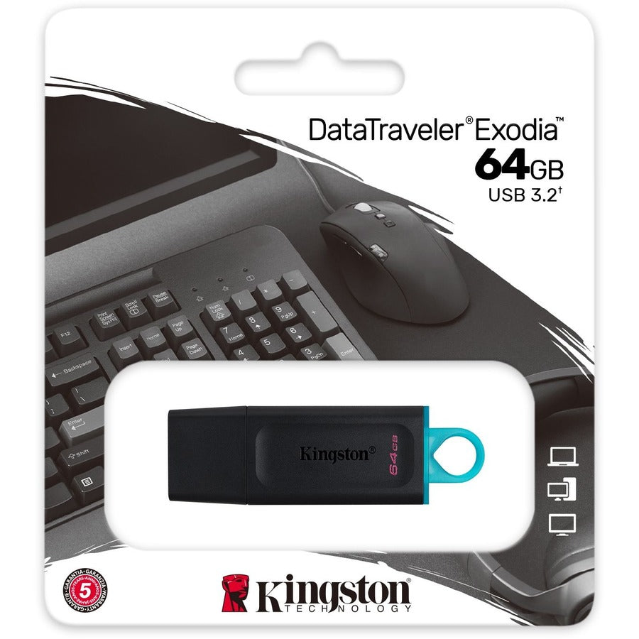 Clé USB 3.2 Kingston DataTraveler Exodia 64 Go (1ère génération) DTX/64GBCR