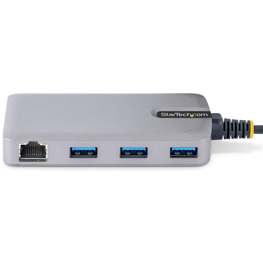 StarTech.com Hub USB 3 ports avec Ethernet, ports USB-A, Gigabit Ethernet/GbE, 5 Gbit/s, alimentation par bus, câble de 30 cm, hub USB pour ordinateur portable 5G3AGBB-USB-A-HUB