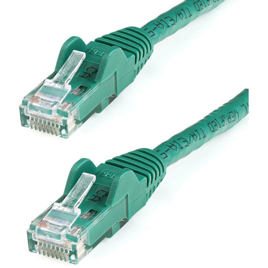 Câble Ethernet CAT6 StarTech.com de 4,6 m - Gigabit sans accroc vert - 100 W PoE UTP 650 MHz - Cordon de raccordement de catégorie 6 - Câblage certifié UL/TIA N6PATCH15GN