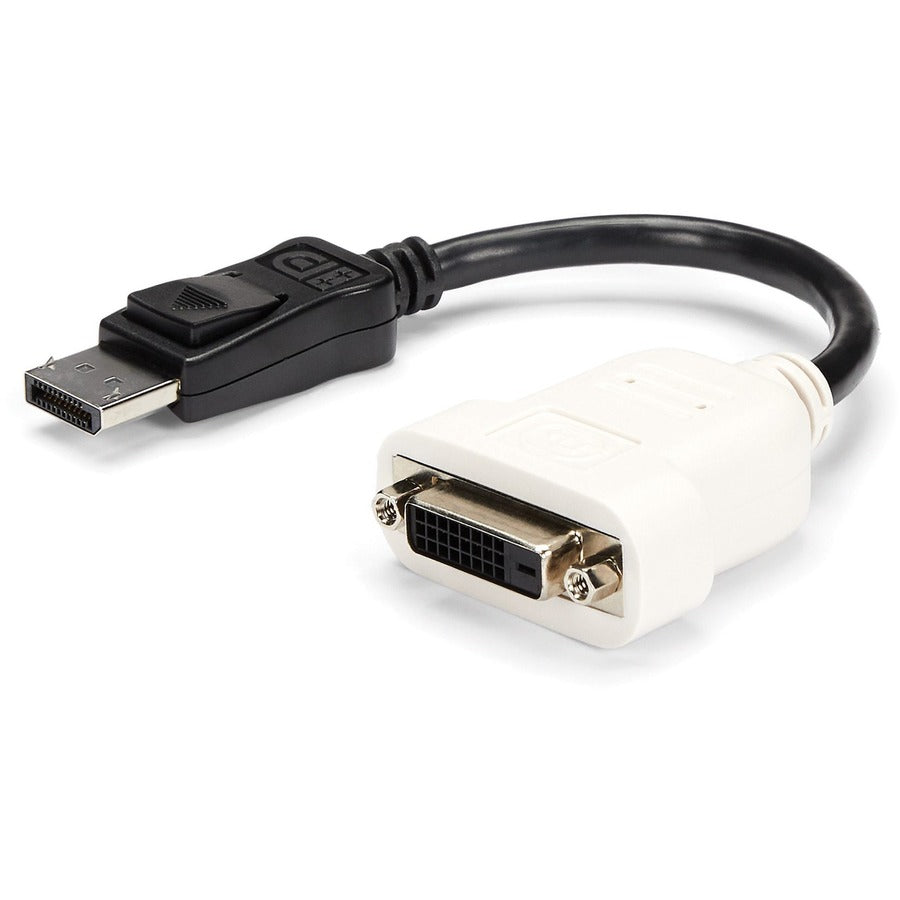 Adaptateur StarTech.com DisplayPort vers DVI, adaptateur DisplayPort vers DVI-D/convertisseur vidéo 1080p, moniteur DP 1.2 vers DVI, connecteur DP verrouillable DP2DVI