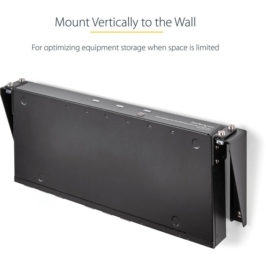 Support mural vertical en acier 1U 19 pouces pour rack d'équipement StarTech.com RK119WALLV