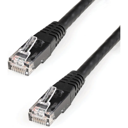 Câble Ethernet CAT6 StarTech.com de 15,2 m - Gigabit moulé noir - 100 W PoE UTP 650 MHz - Cordon de raccordement de catégorie 6 Câblage certifié UL/TIA C6PATCH50BK