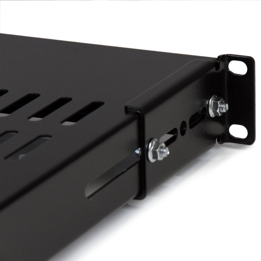 Étagère de montage en rack ventilée à profondeur de montage réglable StarTech.com 1U de 19,5 à 38 pouces - 175 lb / 80 kg - 27,5 pouces de profondeur ADJSHELF