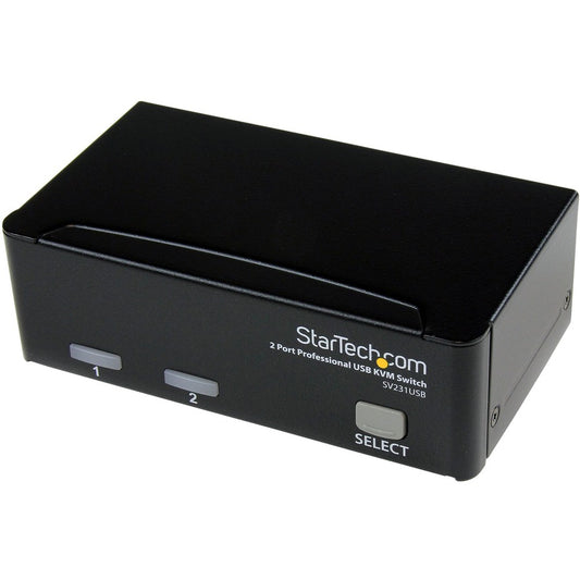 Kit de commutateur KVM USB professionnel à 2 ports StarTech.com avec câbles SV231USB
