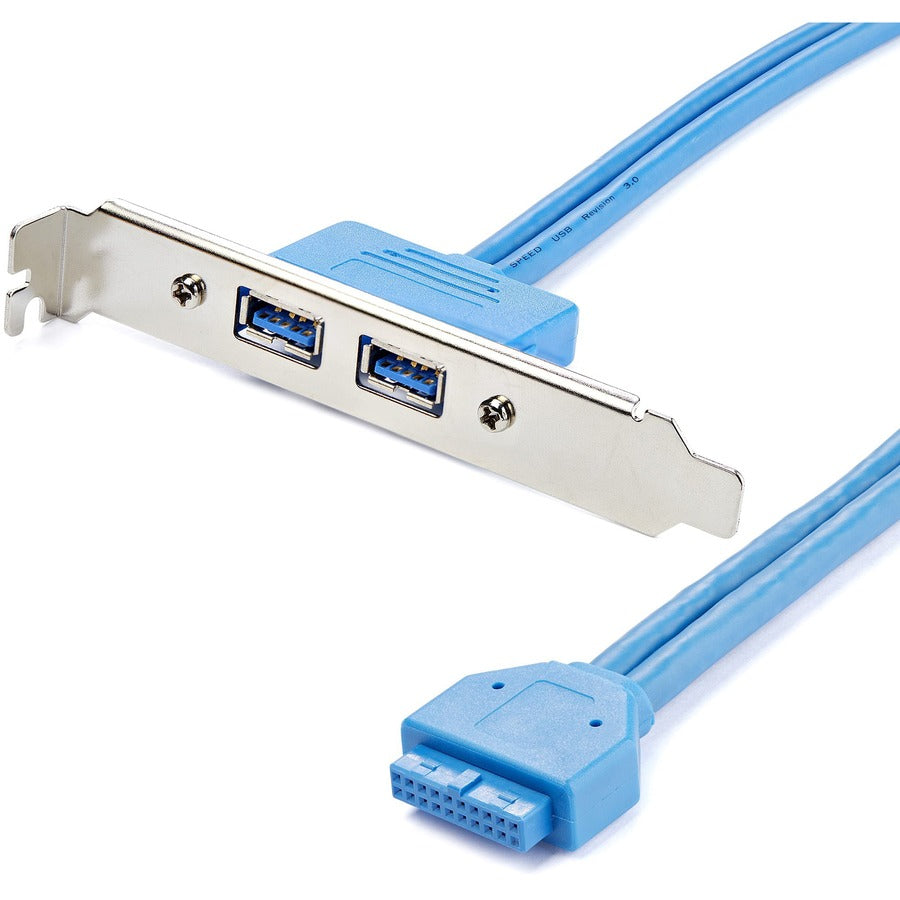Adaptateur de plaque d'emplacement femelle à 2 ports USB 3.0 (5 Gbit/s) StarTech.com USB3SPLATE