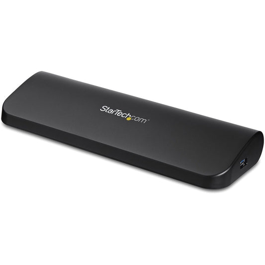 StarTech.com Station d'accueil pour ordinateur portable USB 3.0 à deux écrans, HDMI et DVI/VGA, 3 hubs USB-A, GbE, audio, station d'accueil USB-A universelle, Win/Mac, TAA USB3SDOCKHDV