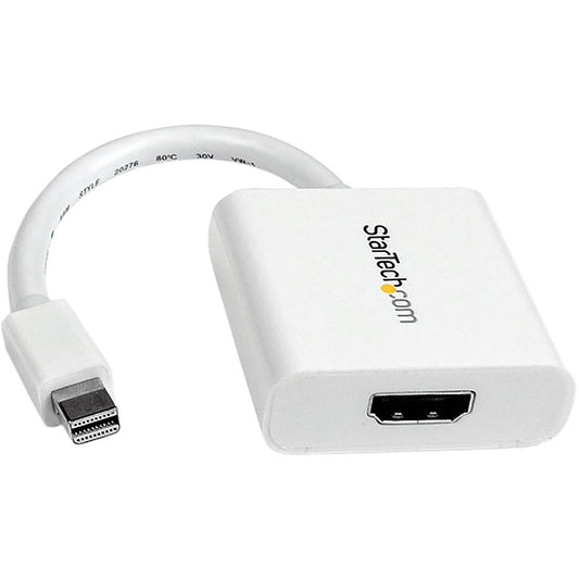 Adaptateur Mini DisplayPort vers HDMI StarTech.com, convertisseur vidéo Mini DP vers HDMI pour moniteur/écran, 1080p, adaptateur passif mDP 1.2 vers HDMI MDP2HDW